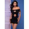 Mini robe sexy noire avec grandes ouvertures
