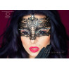 Masque noir en métal filigrané et strass